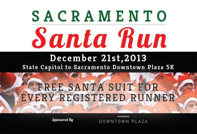 Sacramento Santa Run 5K or 1 Mile at the State Capitol/Capitol Mall December 21, 2013